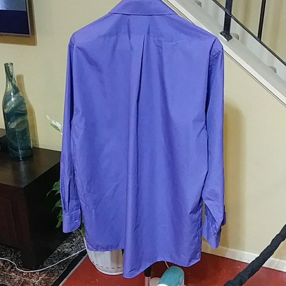 Van Heusen Purple Long Sleeve Dress Shirt Mens Large 16 32/33 - Picture 4 of 5